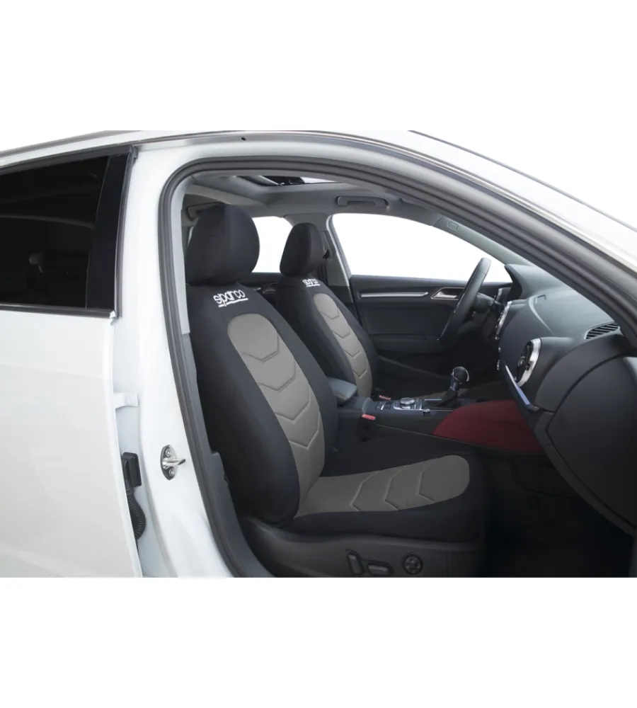 Hot Set completo spc1019 coprisedili auto universali nero e grigio righe Auto Interno