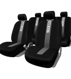Auto Interno-Sparco Set coprisedili universali auto "spc1011" anteriori e posteriori grigio