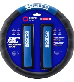 Sale Set coprivolante e passacintura colore nero e blu Auto Interno