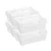 Ordine E Sistemazione- Set da 4 contenitori keter "jumbo" in polipropilene colore trasparente, 38,5x58x21,3 cm
