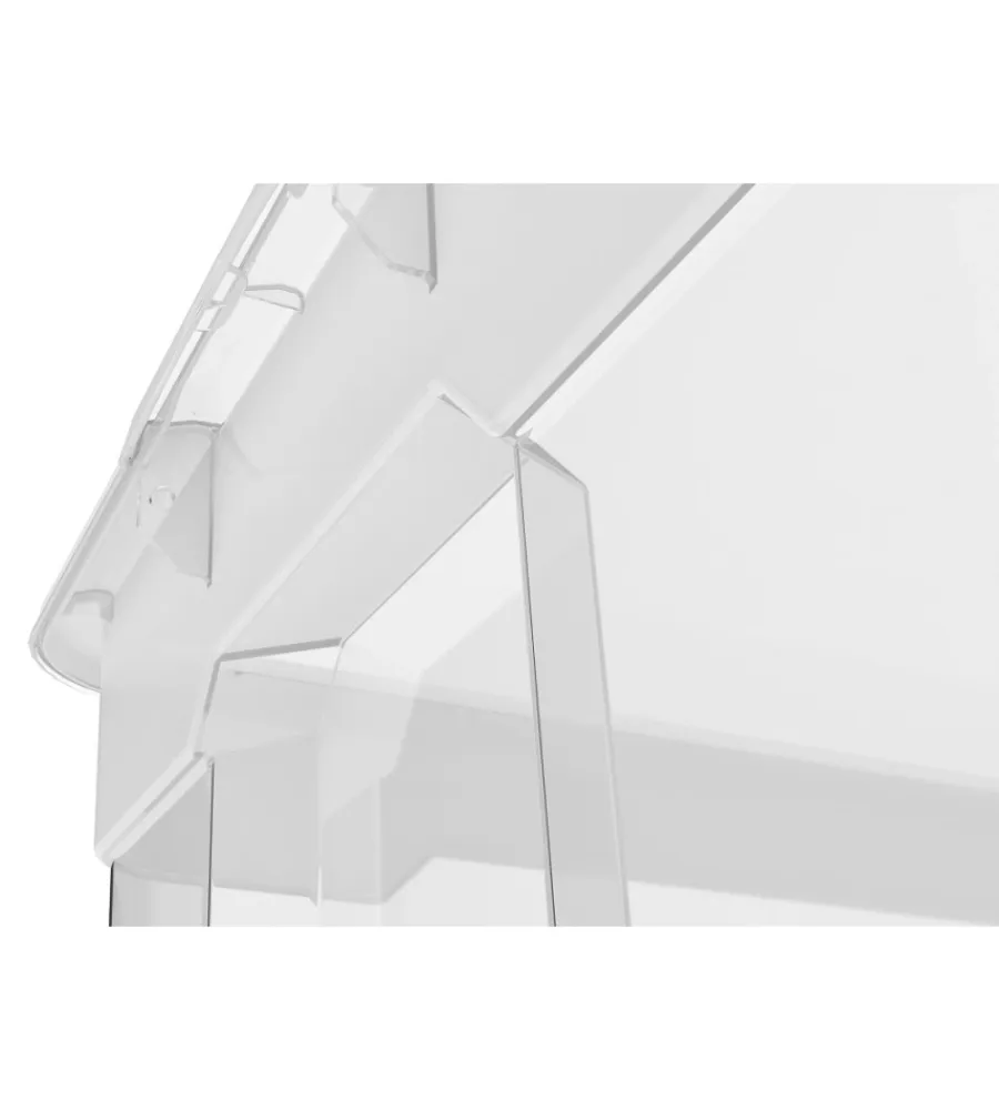 Ordine E Sistemazione- Set da 4 contenitori keter "jumbo" in polipropilene colore trasparente, 38,5x58x21,3 cm