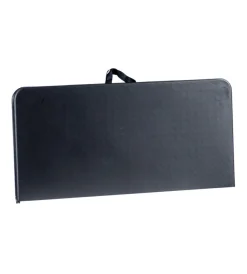 EuroGarden Campeggio|Set da campeggio pieghevole in polietilene nero 4 sedute e tavolo