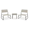 Mobili Da Giardino E Accessori|Set da giardino essenza "cannes" in acciaio marrone 2 poltrone 1 tavolo