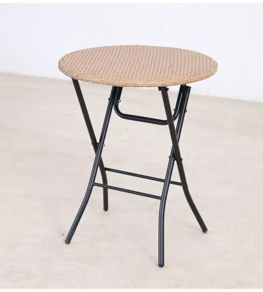Set da giardino essenza "maui" in acciaio e polyrattan nero 2 sedie 1 tavolo Mobili Da Giardino E Accessori