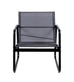Mobili Da Giardino E Accessori-EuroGarden Set da giardino in acciaio e textilene grigio 4 sedute e tavolino