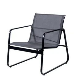 Mobili Da Giardino E Accessori-EuroGarden Set da giardino in acciaio e textilene grigio 4 sedute e tavolino