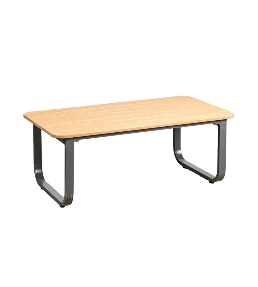 EuroGarden Mobili Da Giardino E Accessori|Set da giardino "anturium" in alluminio nero e cuscini ecrù 4 sedute