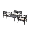 Best Set da giardino "java" in polipropilene con cuscini antracite 4 sedute e tavolino Mobili Da Giardino E Accessori
