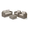 Keter Mobili Da Giardino E Accessori|Set da giardino "california lounge" in polipropilene cappuccino 4 sedute e tavolino