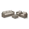 Keter Mobili Da Giardino E Accessori|Set da giardino "california lounge" in polipropilene cappuccino 5 sedute e tavolino
