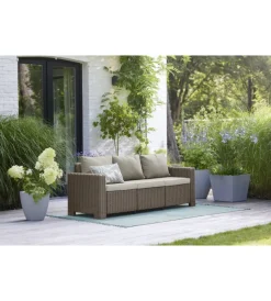 Keter Mobili Da Giardino E Accessori|Set da giardino "california lounge" in polipropilene cappuccino 5 sedute e tavolino