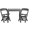 Mobili Da Giardino E Accessori|Set da giardino "poker" in polipropilene antracite 2 sedute e tavolo