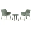 Mobili Da Giardino E Accessori|Set da giardino "queen" in polipropilene verde 2 poltrone e 1 tavolino