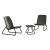 Keter Mobili Da Giardino E Accessori|Set da giardino "rio balcony" con 2 poltrone e tavolo, colore grafite -