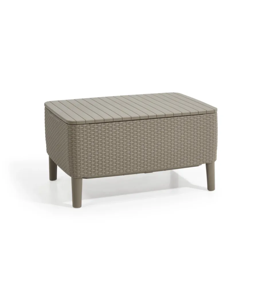 Mobili Da Giardino E Accessori-Keter Set da giardino "salemo lounge" con 2 poltrone, divano a 2 posti e tavolino, colore cappuccino -