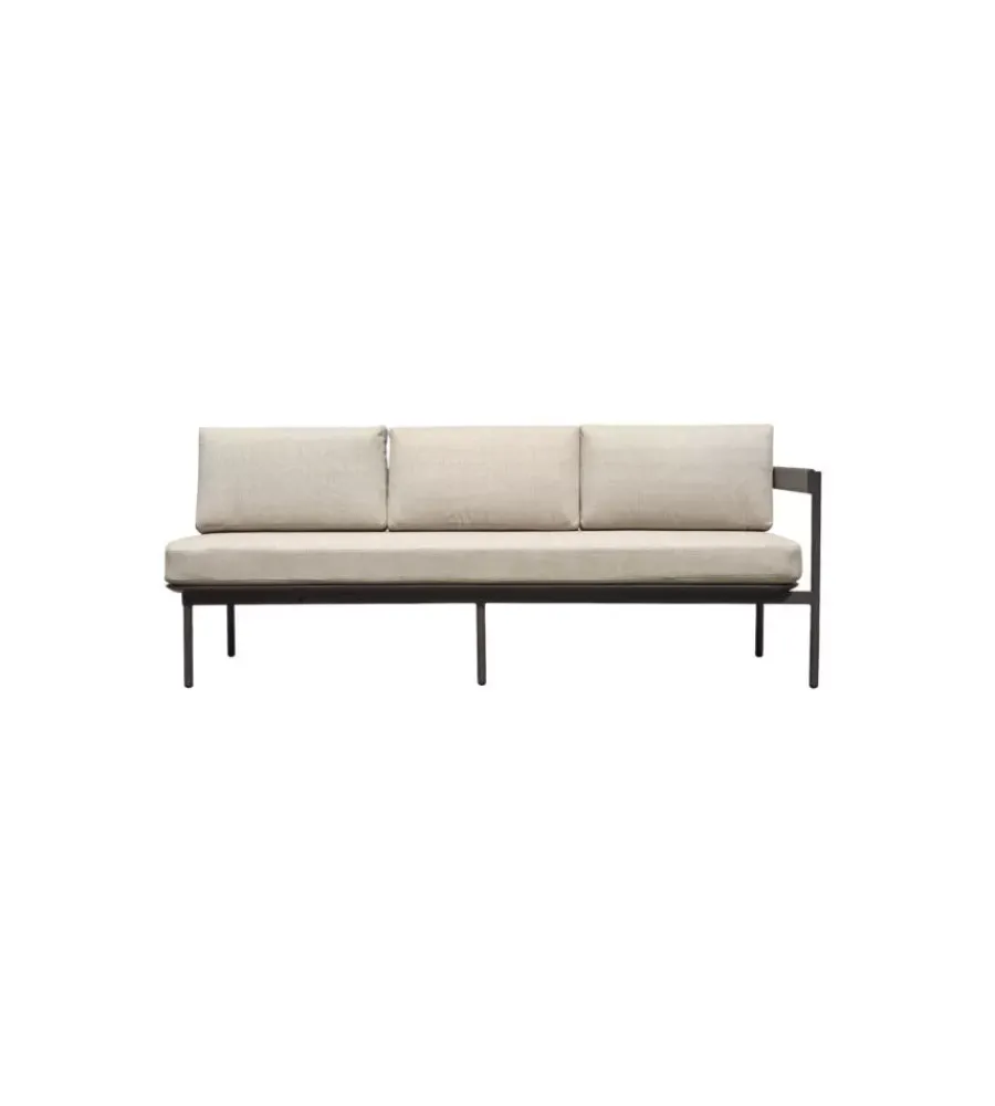 Discount Set da giardino solaria "torvaianica" in alluminio antracite sabbia 6 sedute e 1 tavolino Mobili Da Giardino E Accessori
