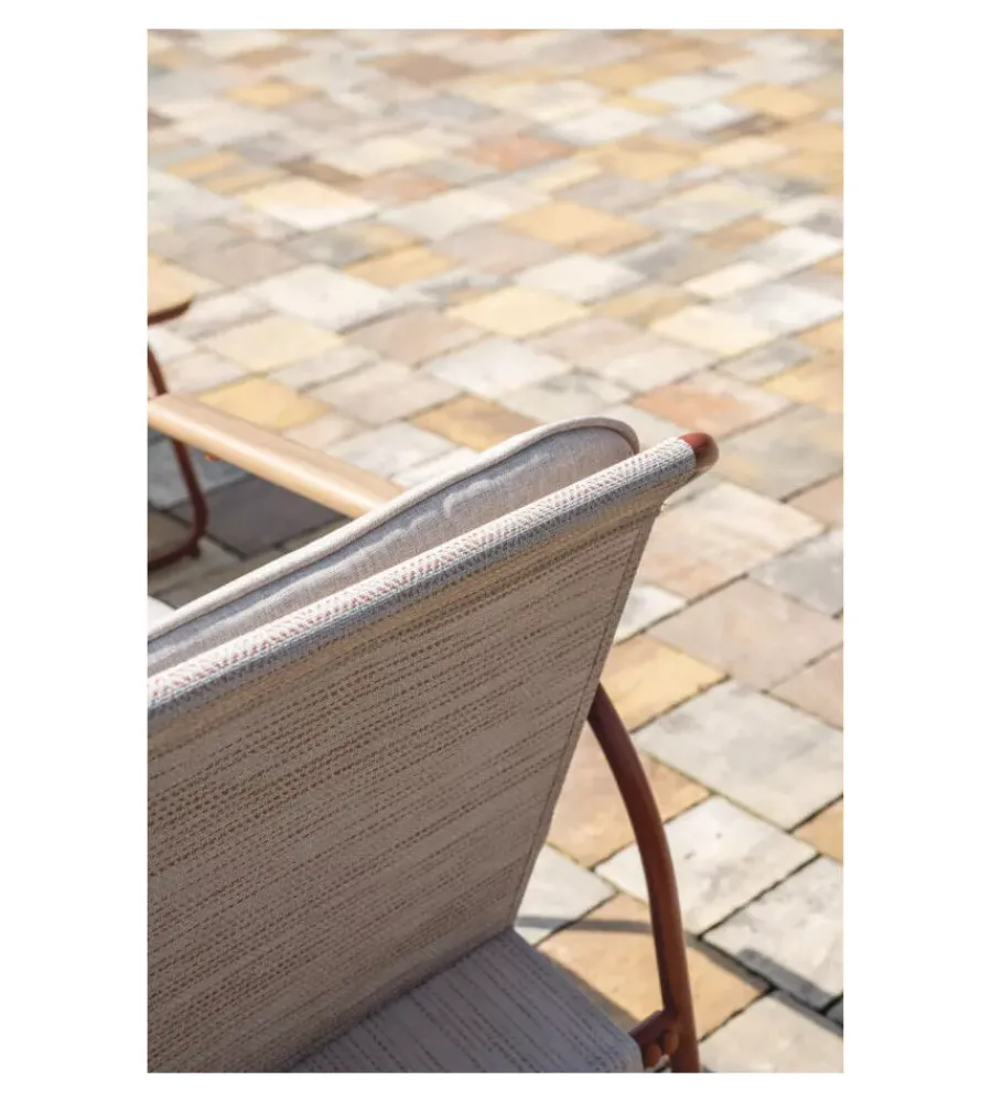 Mobili Da Giardino E Accessori|Set da giardino solaria "tinos" in ferro rosso 4 sedute e 1 tavolino