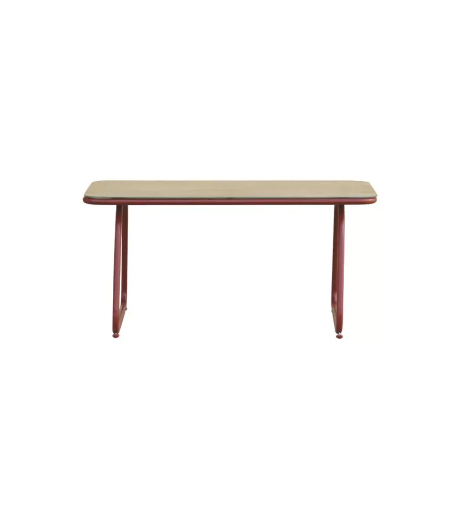 Mobili Da Giardino E Accessori|Set da giardino solaria "tinos" in ferro rosso 4 sedute e 1 tavolino