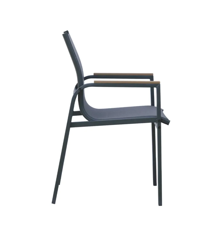 Best Set da giardino solaria "tarquinia" antracite in ferro e vetroceramica 4 sedute e tavolo Mobili Da Giardino E Accessori