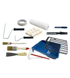 Pennelli- Set di pennelli ed attrezzi per pittura, 17 pezzi