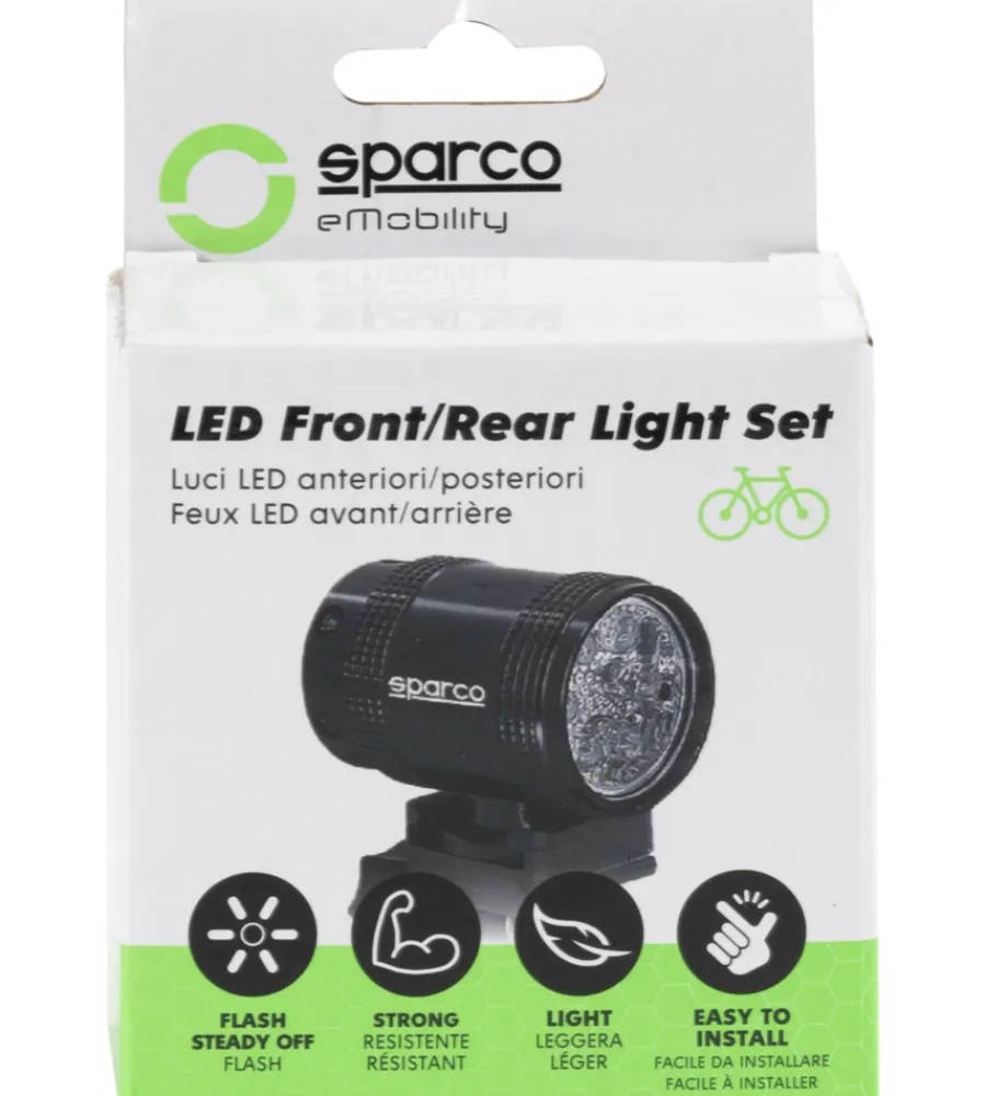 Auto Interno-Sparco Set luce per bicicletta anteriore e posteriore