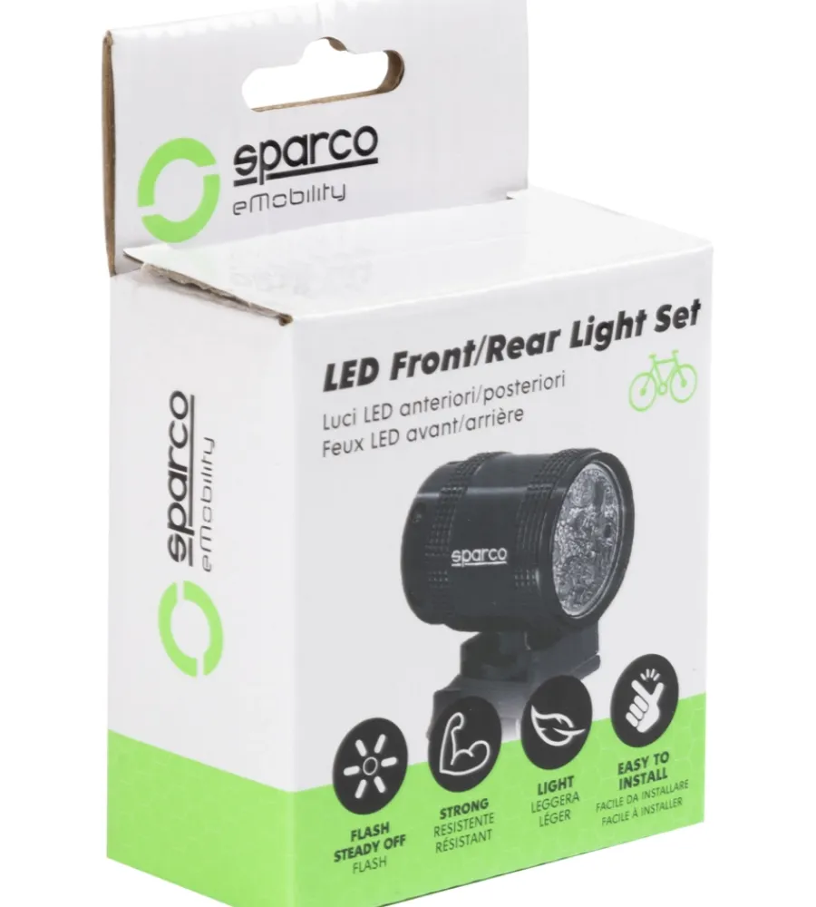 Auto Interno-Sparco Set luce per bicicletta anteriore e posteriore