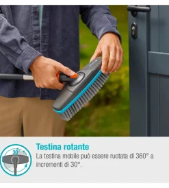 Gardena Attrezzatura Giardinaggio|Set manico per pulizia "cleansystem soft" per superfici delicate