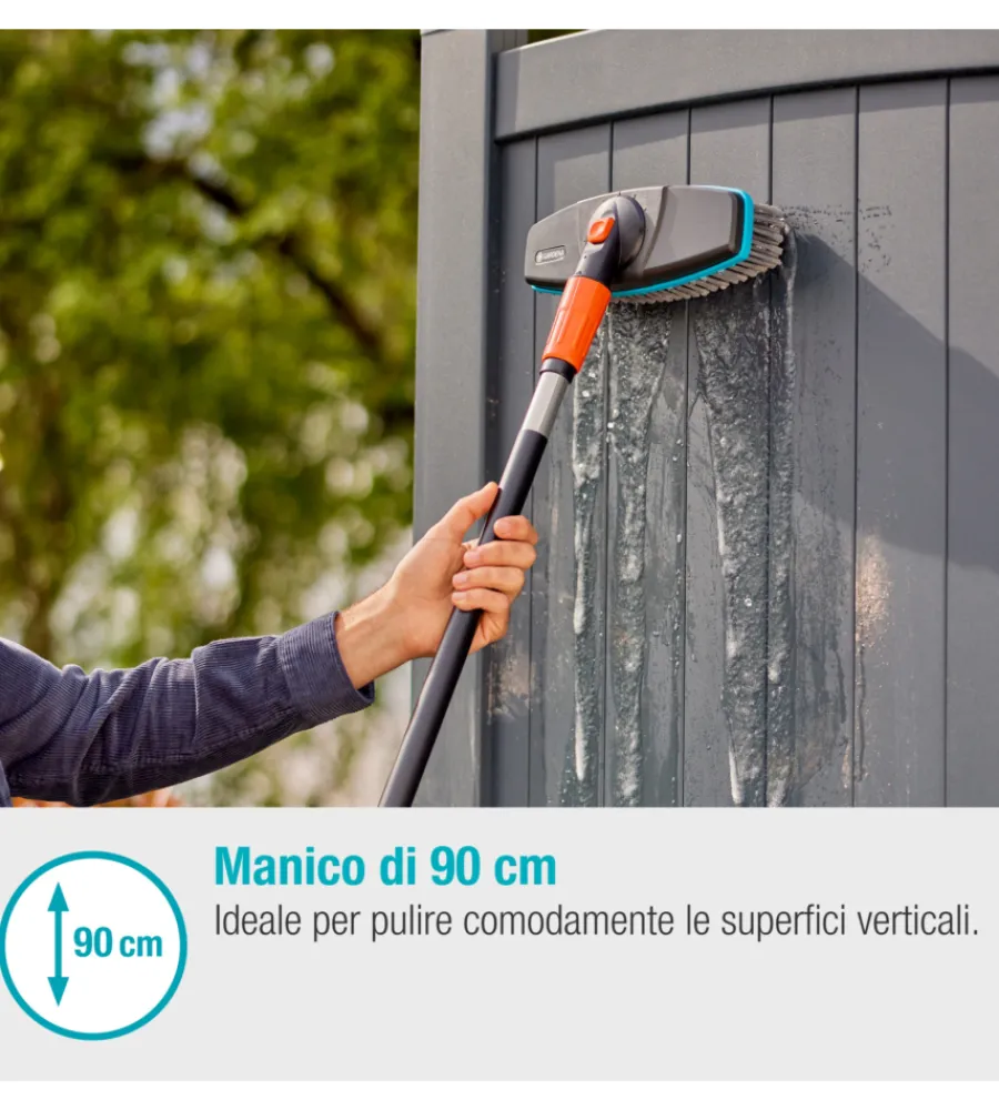 Gardena Attrezzatura Giardinaggio|Set manico per pulizia "cleansystem soft" per superfici delicate