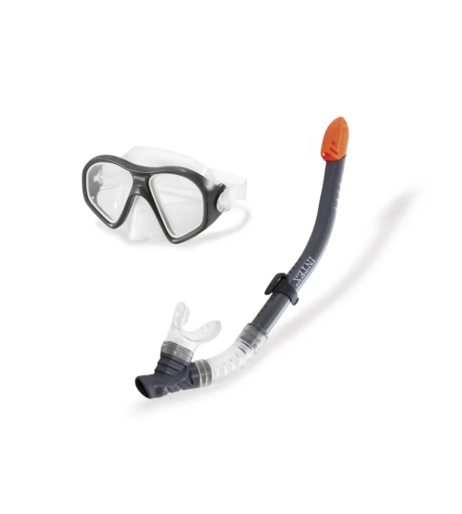 Sale Set maschera e boccaglio "reef rider" multicolore in plastica - cod. 55648 Piscine