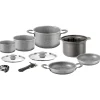 Campeggio-Brunner Set pentole da campeggio "gourmet rock ng 9+1 ø 22 cm" in alluminio antiaderente