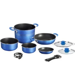 Set pentole da campeggio "skipper 8+1 ø 20" in alluminio antiaderente Campeggio