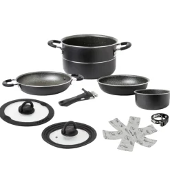 Campeggio-Brunner Set pentole da campeggio "pirate ng 7+1 ø 24" in alluminio antiaderente