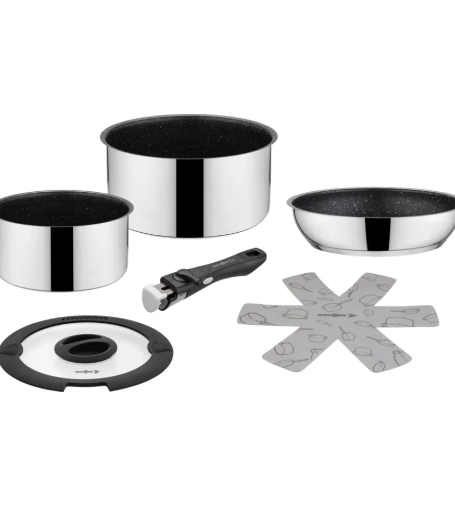 Clearance Set pentole da campeggio "academy mini" in acciaio inox Campeggio