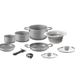 Clearance Set pentole da campeggio "gourmet rock ng 9+1 รธ 24 cm" in alluminio antiaderente Campeggio