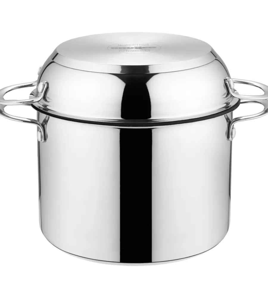 Campeggio-Brunner Set pentole da campeggio "academy ng 7+1 ø 20" in acciaio inox antiaderente