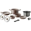 Brunner Campeggio|Set pentole da campeggio "chocolate 9+1 ø 22" in alluminio antiaderente
