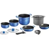 Hot Set pentole da campeggio "skipper 9+1 ø 22" in alluminio antiaderente Campeggio
