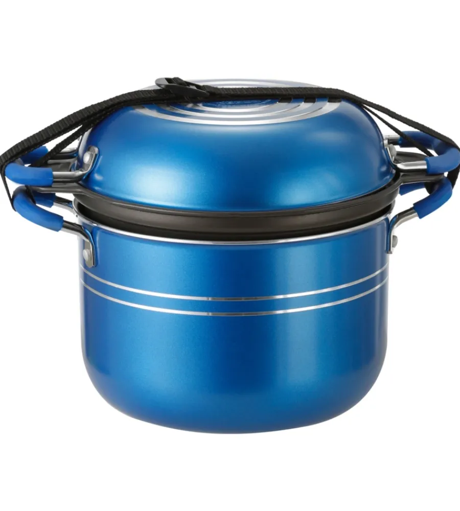 Hot Set pentole da campeggio "skipper 9+1 ø 22" in alluminio antiaderente Campeggio