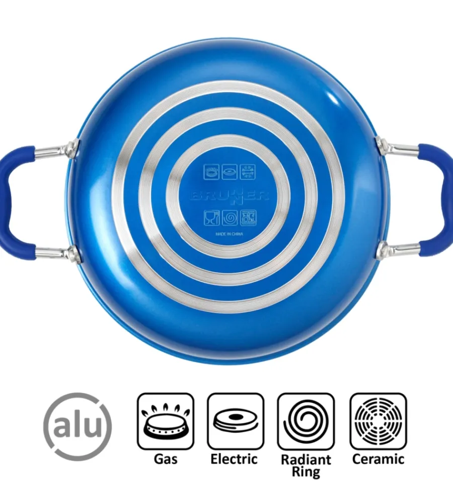 Hot Set pentole da campeggio "skipper 9+1 ø 22" in alluminio antiaderente Campeggio