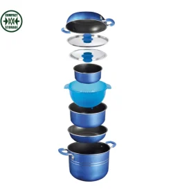 Brunner Campeggio|Set pentole da campeggio "skipper 9+1 ø 24" in alluminio antiaderente
