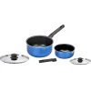 Campeggio-Brunner Set pentole da camperggio "skipper 6" in alluminio antiaderente