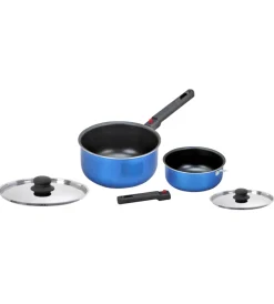 Campeggio-Brunner Set pentole da camperggio "skipper 6" in alluminio antiaderente
