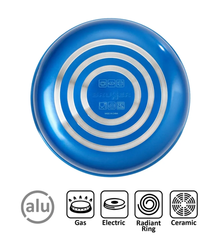 Campeggio-Brunner Set pentole da camperggio "skipper 6" in alluminio antiaderente