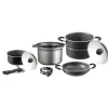 Discount Set pentole da camperggio "pirate 7+1 ø 22" in alluminio antiaderente Campeggio