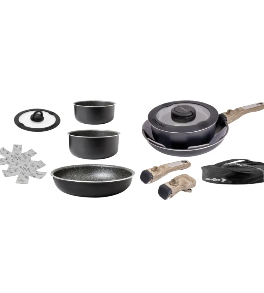 Set pentole da camperggio "pirate spacemaster ø 26" in alluminio antiaderente Campeggio
