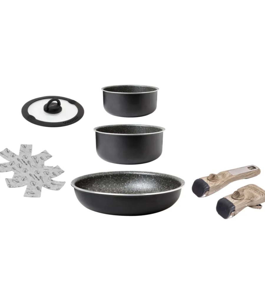 Set pentole da camperggio "pirate spacemaster ø 26" in alluminio antiaderente Campeggio
