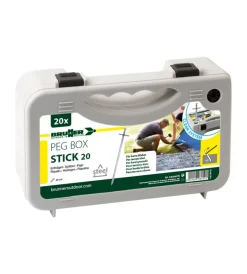 Sale Set picchetti rotondi per tenda da campeggio "peg box stick 20" in acciaio zincato 20 cm x ø 6 mm Campeggio