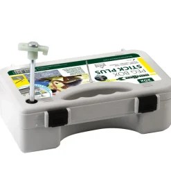 Campeggio-Brunner Set picchetti rotondi per tenda da campeggio "peg box stick plus 23" in acciaio zincato e gancio in plastica 23 cm x ø 8 mm