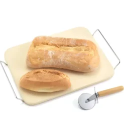 Ompagrill Barbecue|Set pietra e rotella tagliapizza 30x38 cm