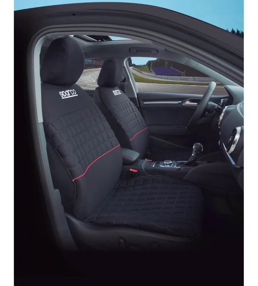 Auto Interno-Sparco Set universale spc1042 coprisedili auto completo nero/rosso